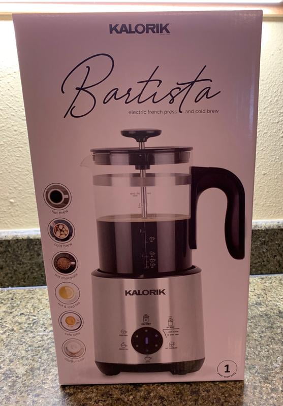 KALORIK Bartista 3-Cup Stainless Steel Electric French Press Coffee Maker  DRM 45395 SS - The Home Depot