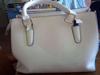 Small Bow with Flower Dangling Purse Light Blue