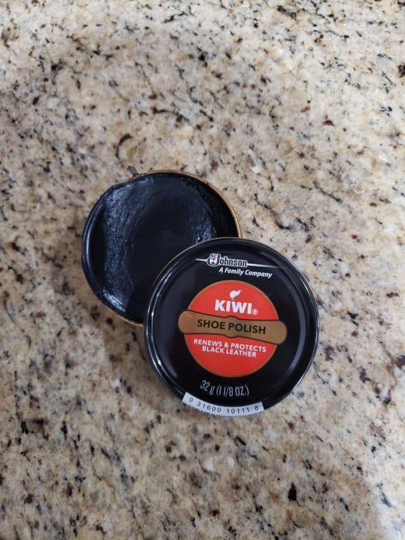 KIWI Shoe Polish, Black, 1.125 oz (1 Metal Tin), Pack of 4