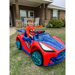 6V Spider-Man Super Car, Battery Powered Ride-on with Lights and Sounds ...