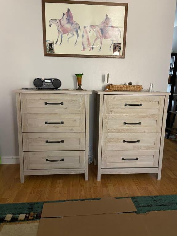 better homes & gardens modern farmhouse 1 door nightstand with 2 usb ports