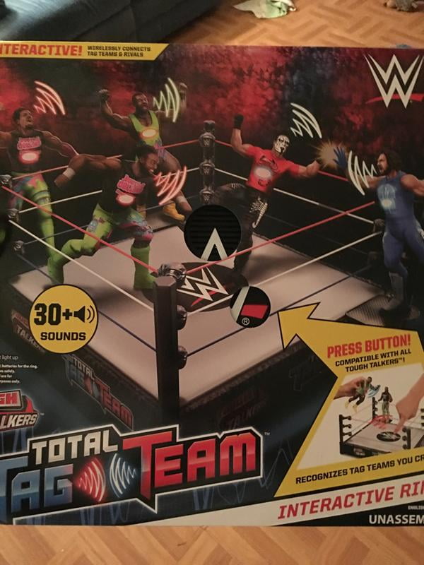 WWE Tough Talkers Total Tag Team Interactive Ring Playset