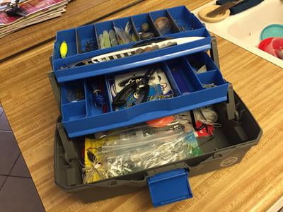 ready to go fishing tackle box