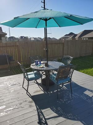 Trademark Innovations 10 Tilt Crank Market Patio Umbrella Blue Walmart Com Walmart Com