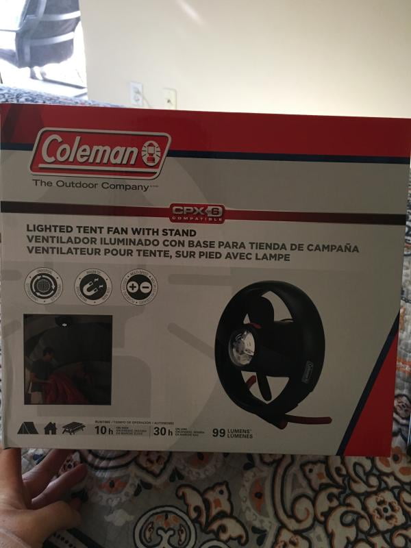 Coleman Rechargeable Tent Fan/Light with Stand - Walmart.com