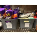 Mainstays 2-Pack Small Plastic Storage Bins, Grey