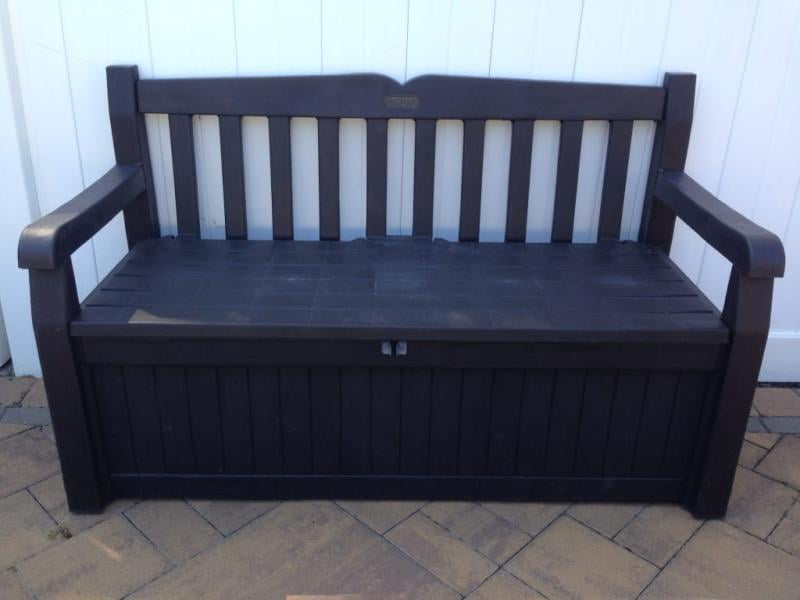 Keter Eden Outdoor Resin Storage Bench All Weather Plastic