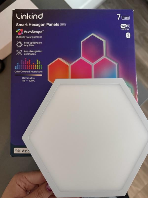 Linkind, Smart LED Wall Light Panels, 7pk, Multi-Color, Music Sync
