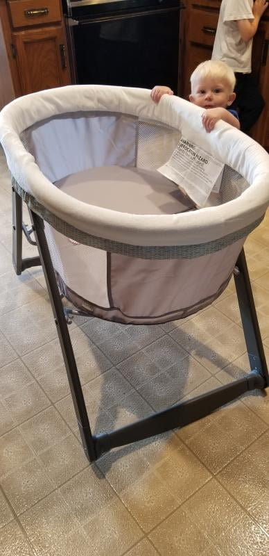 ingenuity wood foldaway rocking bassinet wallace