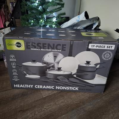 GreenPan Essence 17-Piece Ceramic Nonstick Cookware – Toxin-Free
