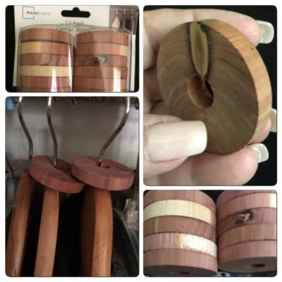 Very Cute Cedar Wood Chips Cedar Blocks Hangers for Closets and Drawers HomeDo Cedar Rings for Clothes Storage Cedar Closet with Cedar Fragrance Cedar Flower Rings-28Pack
