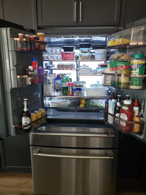 Cafe Energy Star 27 8 Cu Ft Smart 4 Door French Door Refrigerator Cve28dp2ns1 Walmart Com Walmart Com