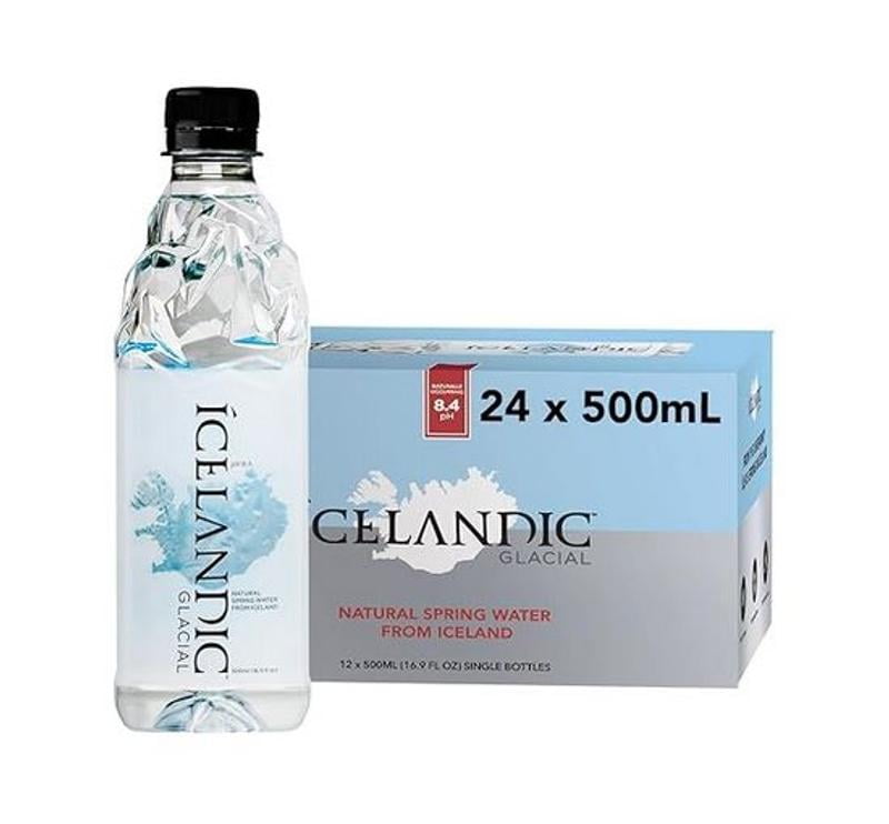 Icelandic Glacial Pure Life Natural Spring Drinking Water, 12 Pack
