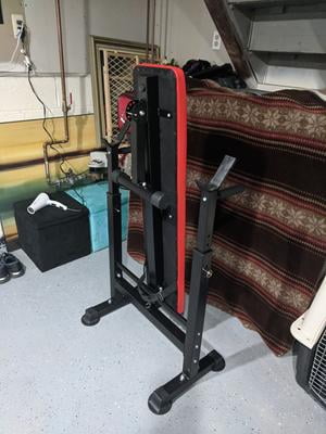 Black for sale online Best Choice Products Adjustable Barbell Rack and Weight Bench 