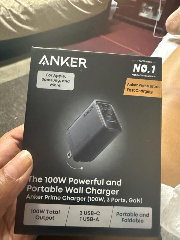 Anker Prime Charger (100W, 3 Ports, GaN) - Walmart.com