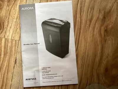 Customer reviews for Aurora AU875XA 8-Sheet Crosscut Paper and