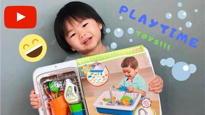 spark kitchen sink and spark create imagine microwave set red and blue toy bundle