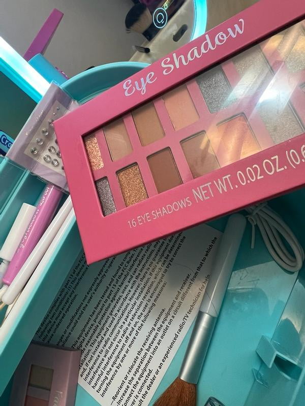 Cosmetic Set with LED Mirror Box, Blue - Walmart.com