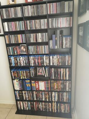 252 DVDs, 540 CDs Atlantic 36x40 Oskar Wall Mounted Adjustable Wood Media Storage Shelf Espresso