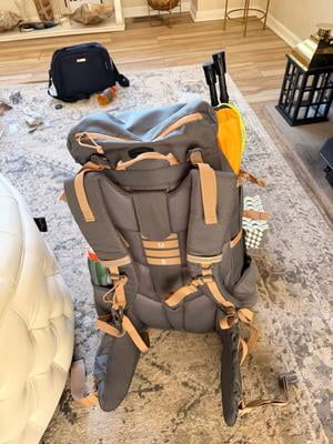 Ozark Trail 60L Adult 420D Hexagon/600D Polyester Hiking Backpack