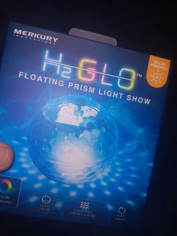 Merkury Innovations H2GLO Solar-Powered Floating LED Prism Pool
