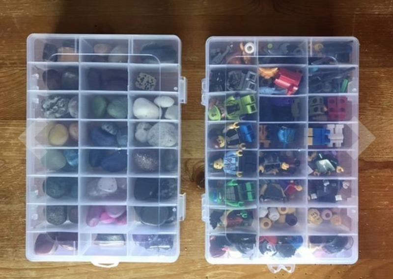 Wotermly Clear Plastic Beads Storage Containers (6Grids3Pcs