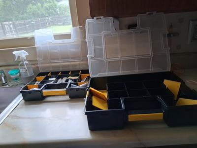 STANLEY Adjustable Compartment Box,Plastic,Black STST14027