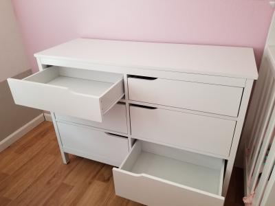 Angel Line Lauren 6 Drawer Double Dresser White Walmart