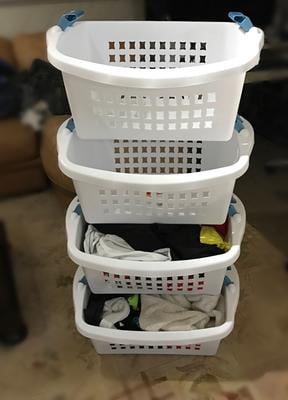stacking laundry baskets
