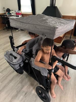 Customer reviews for Jeep Wrangler Deluxe 4 Seater Stroller Wagon by Delta  Children - Premium Quad Stroller Wagon for 4 Kids with Convertible Seats,  Adjustable Push/Pull Handles, Removable Canopy & Flat Fold,