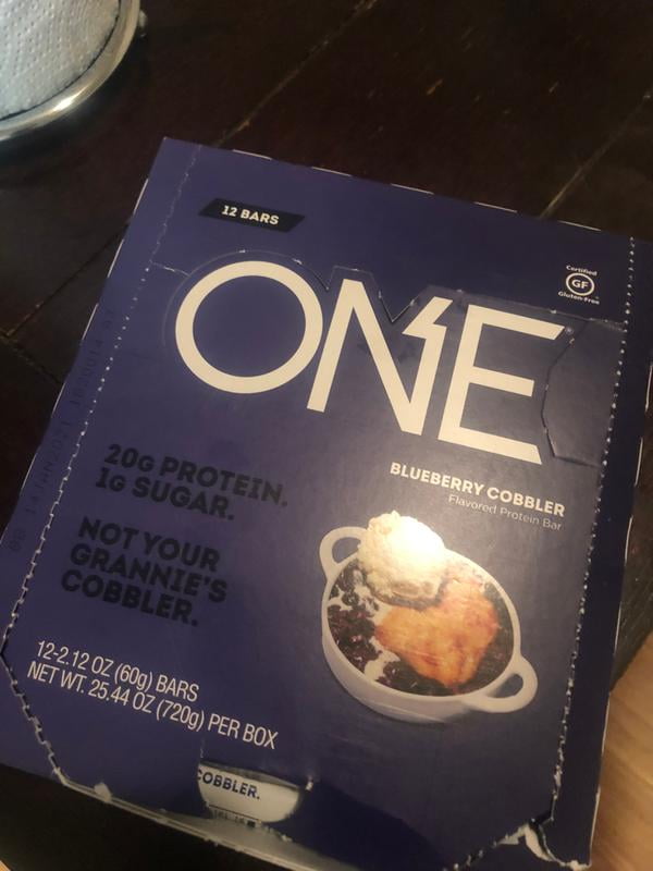 One Blueberry Cobbler Flavored Protein Bar 2 12 Oz 12 Count Walmart Com Walmart Com