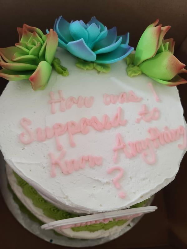 Succulents with Texture Two-Tier Cake - Samsclub.com