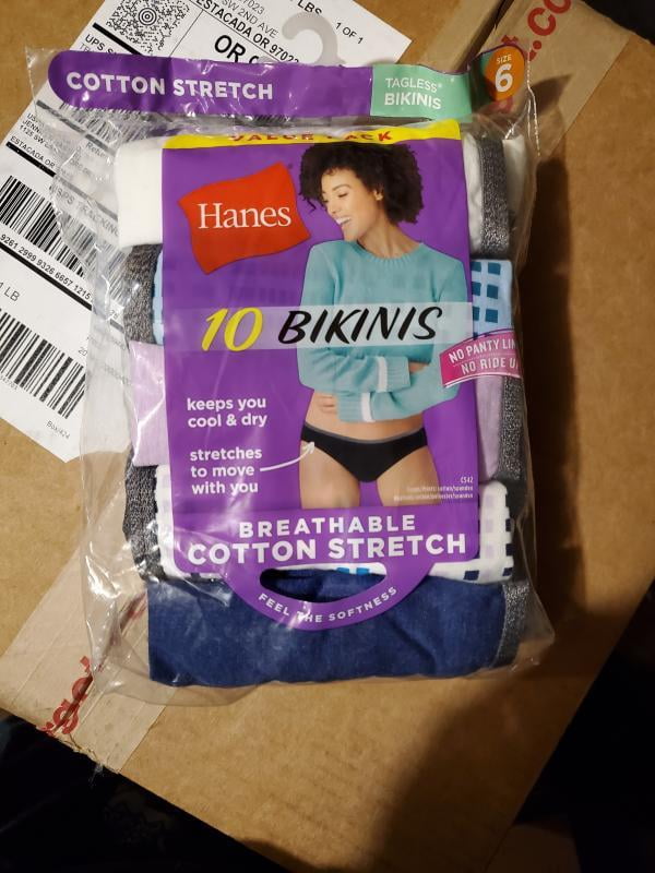 Hanes Women's Breathable Cotton Stretch Bikini 10-Pack - Walmart.com