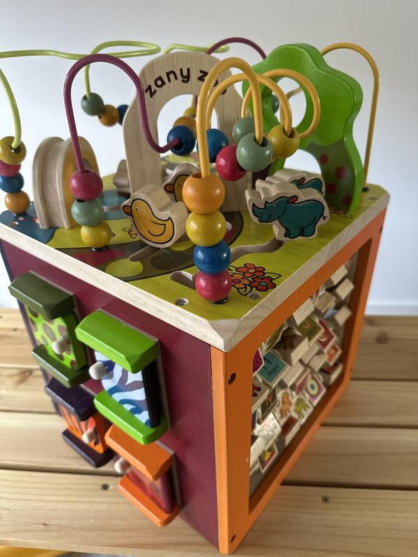 B. toys アクティビティーキューブ B. toys Wooden Activity Cube - Zany Zoo : Target