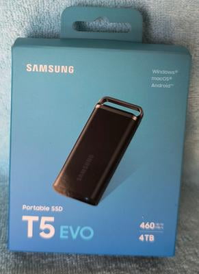 Samsung T5 EVO Portable SSD 4TB Black, Up-to 460MB/s, USB 3.2 Gen