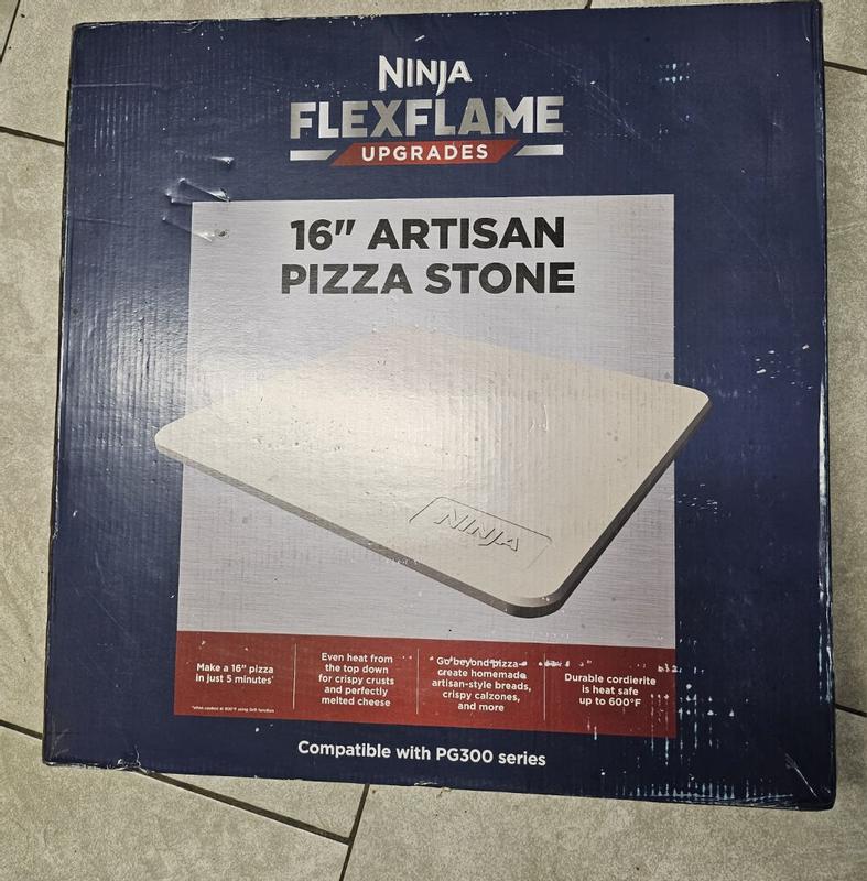 Ninja FlexFlame 16" Pizza Stone - Cordierite Stone For Artisan Pizzas In 5 Minutes