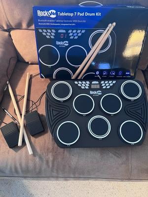 RockJam Digital Beat Making 7 Pad Electronic Tabletop Drum