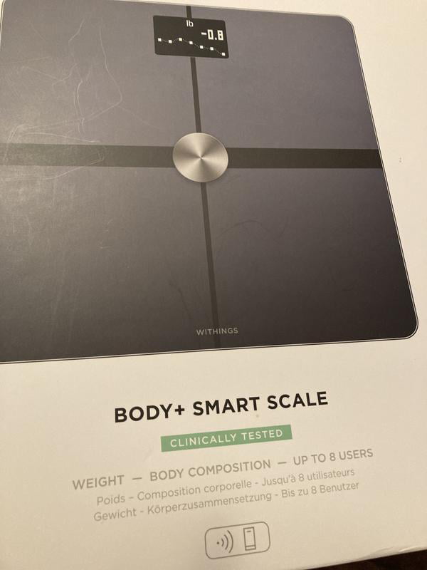 Withings Body+ - Digital Wi-Fi Smart Bathroom Scale in Black, 398