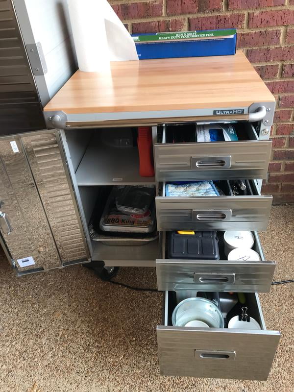 Seville Classics Ultrahd Rolling Storage With Drawers Uhd20205b