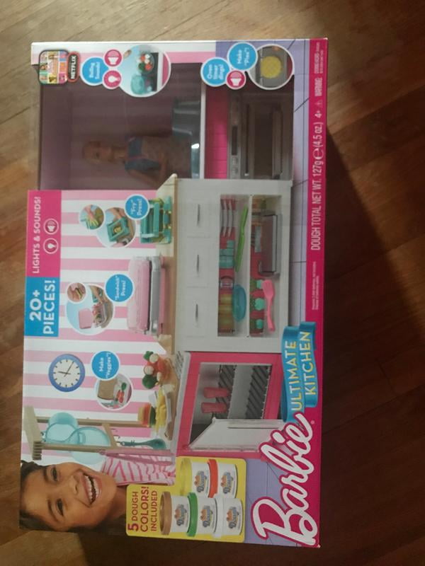 Barbie Ultimate Kitchen Playset - Doll & 20+ Accessories, Lights