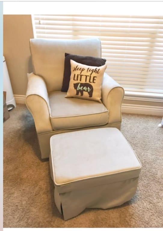 baby relax kelcie swivel glider & ottoman
