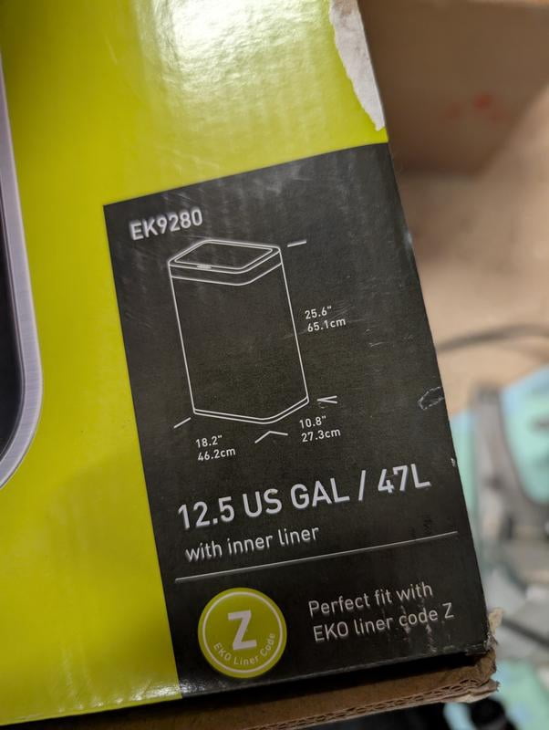 EKO 12.5G/47L Stainless Steel Matte finish Sensor Trash Can