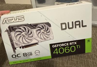 ASUS GeForce RTX 4060 Ti Dual White 8GB GPU Graphics Card