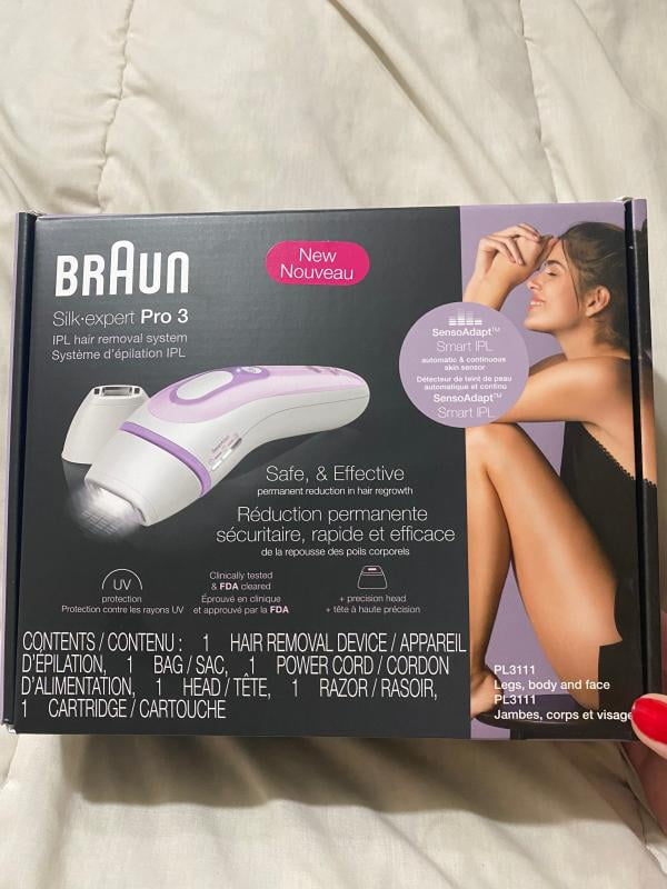 Braun Silk Expert Pro 3 PL3111 Women's IPL Hair Remover, White