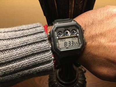 Casio Men's Classic Digital Watch with Black Resin Strap
