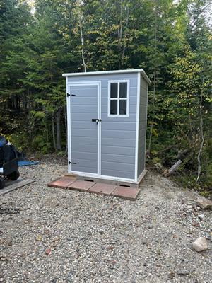 Dextrus Heavy-Duty Resin Garden Storage Shed 5x3 FT, All-Weather