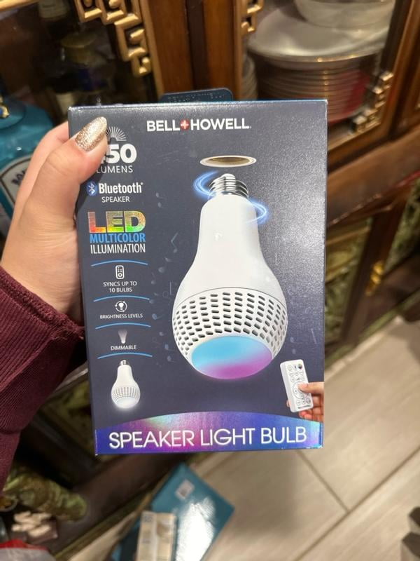 Bell + Howell RGB Speaker Light Bulb with Remote, 450 Lumens 3