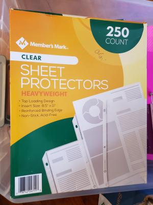 use w// 3 Ring Binders Members Mark Clear Poly Document Sheet Protectors 250 ct