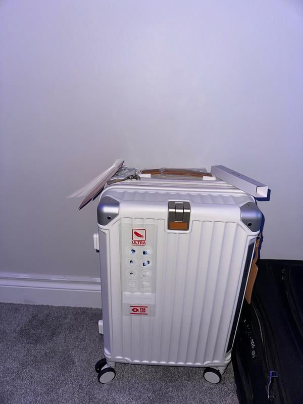 yuuninホワイトxs Joyway Luggage Sets Expandable Hard 20 inch Carry-on Luggage USB