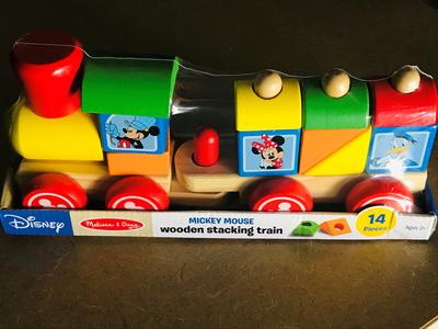 melissa & doug mickey mouse & friends wooden stacking train